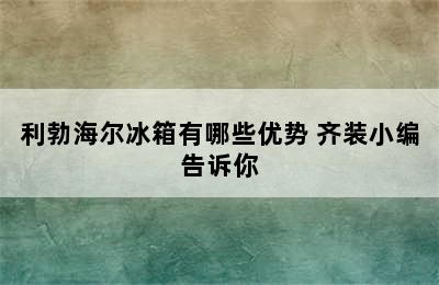 利勃海尔冰箱有哪些优势 齐装小编告诉你